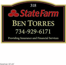 State farm flag sign artwork