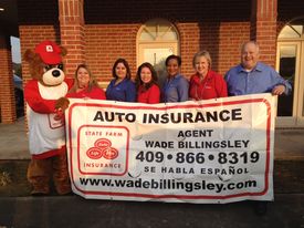 Staff with banner