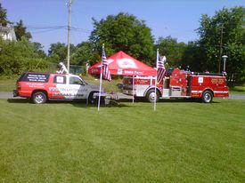Lawn party set up