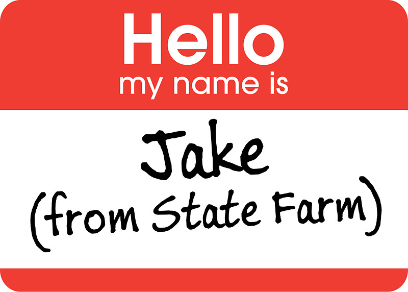Free Printable Jake From State Farm Name Tag Printable Templates