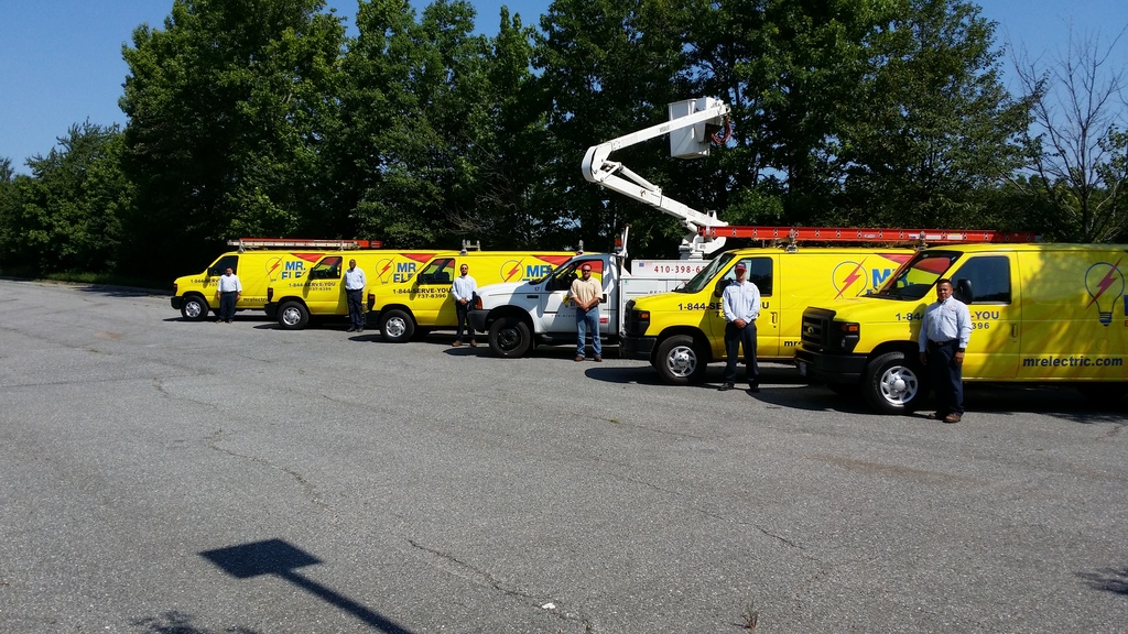 Fleet of vans with the guys