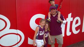 State farm family braves outfield wall